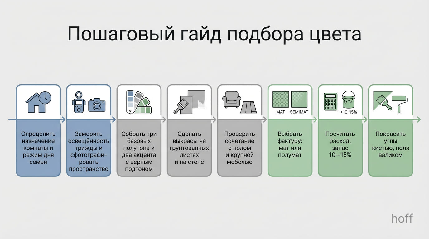 Пошаговый гайд подбора цвета